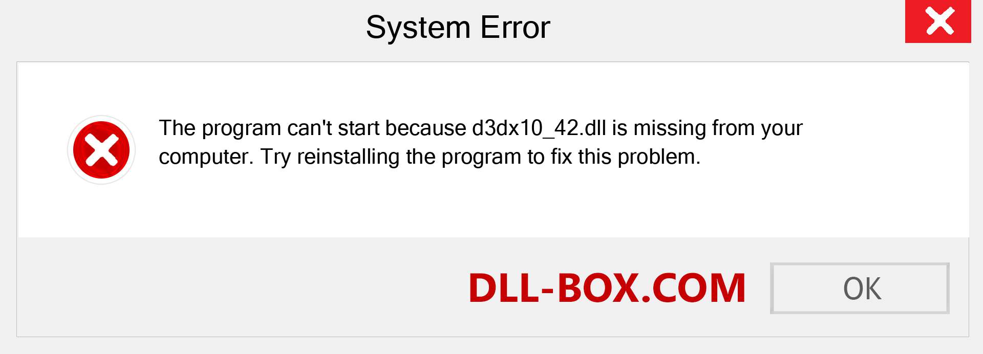  d3dx10_42.dll file is missing?. Download for Windows 7, 8, 10 - Fix  d3dx10_42 dll Missing Error on Windows, photos, images